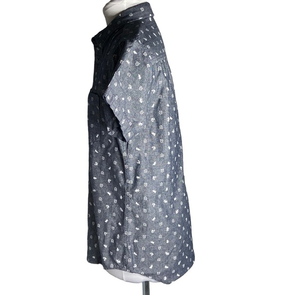 Warner Bros Hogwarts Short Sleeve Button Down Shirt Size Medium - Picture 4 of 8